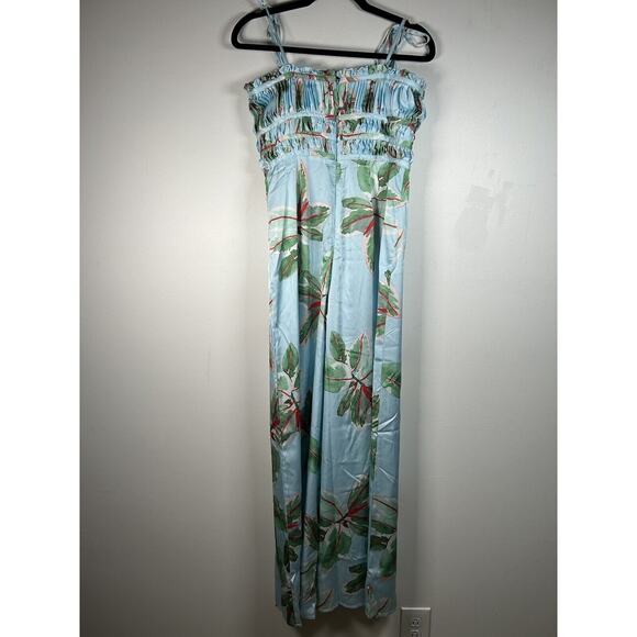 NWT Anthropologie Hutch Ruched Jumpsuit Size 0 Tropical Beach Boho Wide Leg $198 - Picture 8 of 14